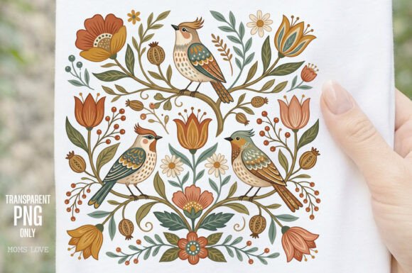 Download Boho Floral Birds PNG - Floral Collection