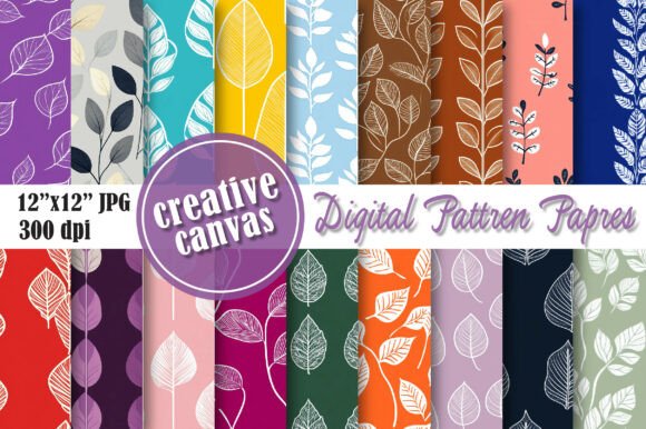 Download Modern Botanical Leaf Seamless Pattern - Modern botanical Collection