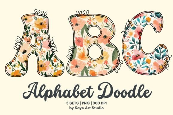 Download Summer Florals Alphabet Clipart PNG - Floral Collection