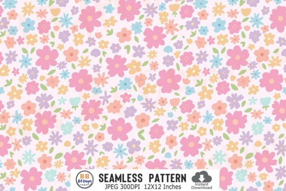 Download Seamless Floral Pattern Flower Paper JPG - Floral Collection