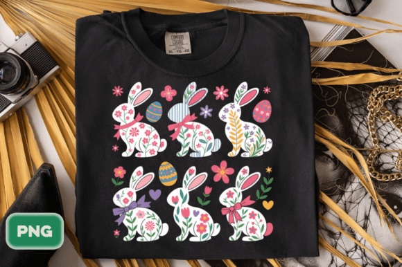 Download Floral Bunny PNG, Coquette Easter PNG - Floral Collection