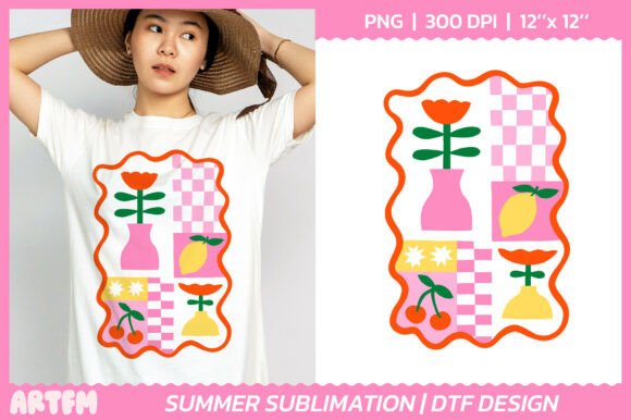 Download Retro Summer Florals Sublimation Print - Floral Collection