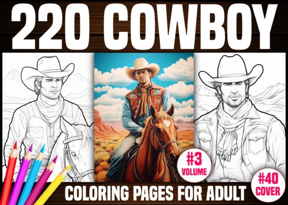 Download 220 Cowboy Coloring Pages for Adults Kdp - Premium Resources