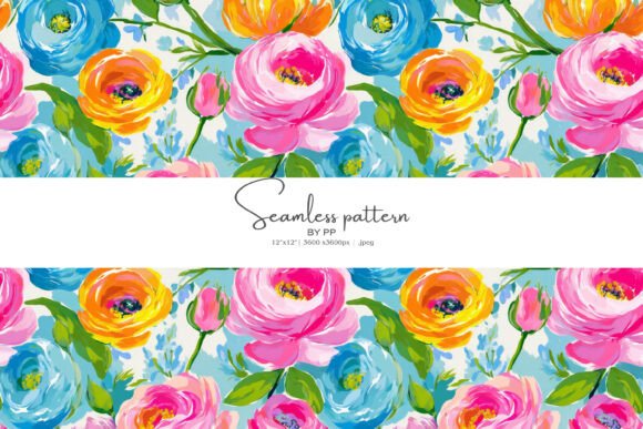 Download Vivid Bright Florals Seamless Design - Floral Collection
