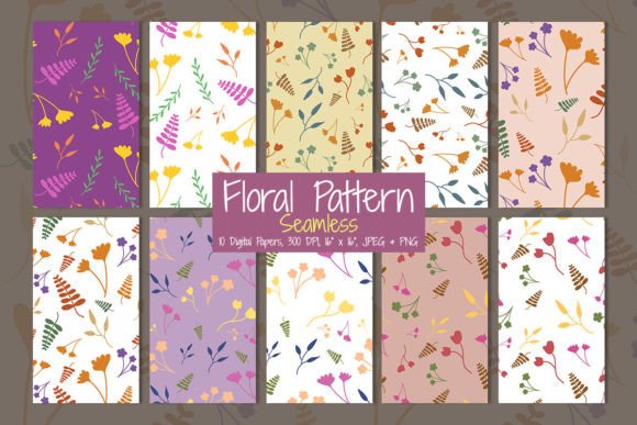 Download Seamless Floral Pattern Flower Shapes - Floral Collection
