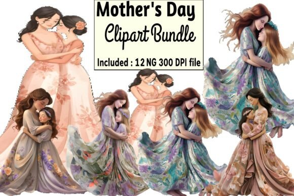 Download Mother’s Day Floral Dress Illustration - Floral Collection