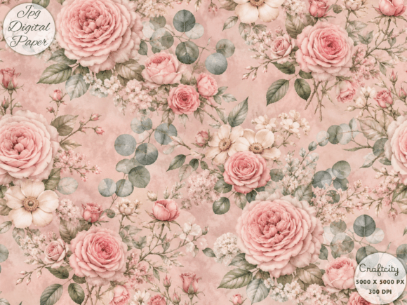 Download Pink Rose Garden Floral Pattern, Romanti - Floral Collection