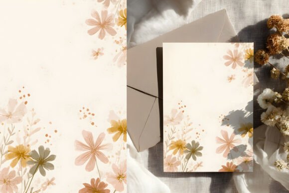 Download Soft Watercolor Floral Border Background - Floral Collection