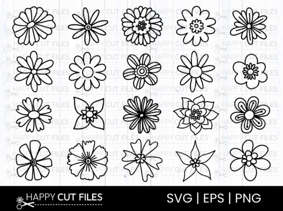 Download Flower Svg Bundle Floral Hand Draw Png - Floral Collection