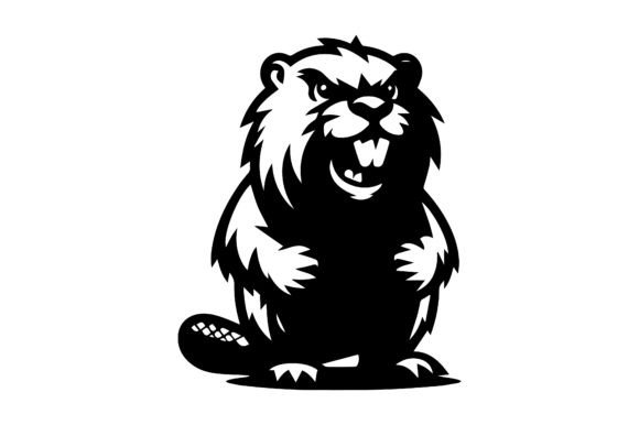 Download Angry Beaver Silhouette SVG Design - Premium Resources