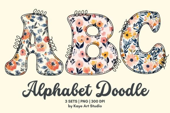 Download Summer Florals Alphabet Clipart PNG - Floral Collection