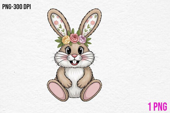 Download Floral Bunny PNG Clipart - Floral Collection