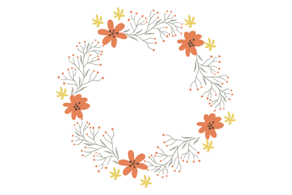 Download Botanical Frame Circle. Round Floral Orn - Floral Collection