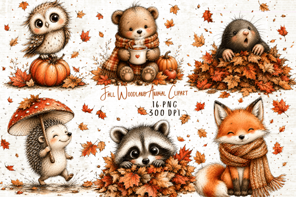 Download Fall Woodland Animal Clipart - Woodland animal Collection