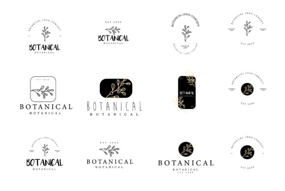 Download Minimal Femenine Modern Botanical Logo - Modern botanical Collection