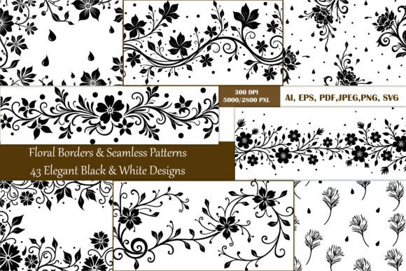 Download Floral Border &amp; Pattern Bundle - Floral Collection