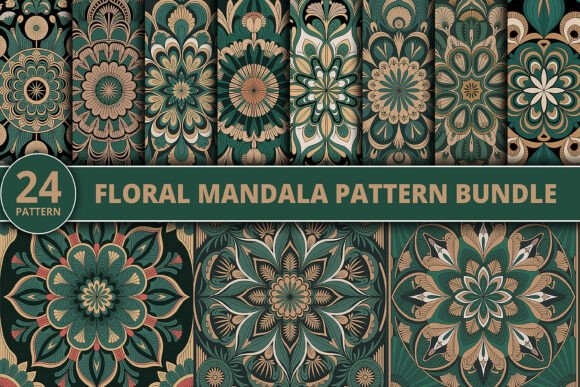 Download Elegant Floral Mandala Pattern Bundle - Floral Collection