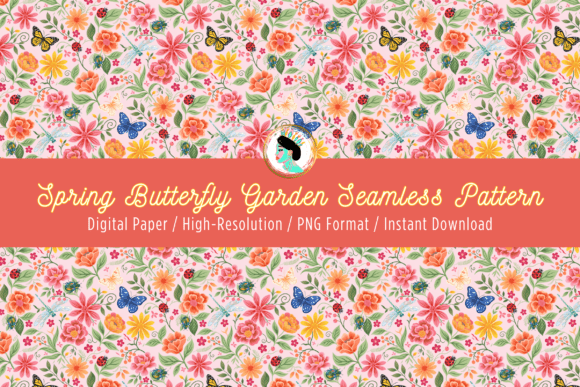 Download Spring Butterfly Floral Seamless Pattern - Floral Collection