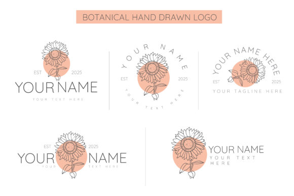 Download Modern Botanical Hand Drawn Logo - Modern botanical Collection