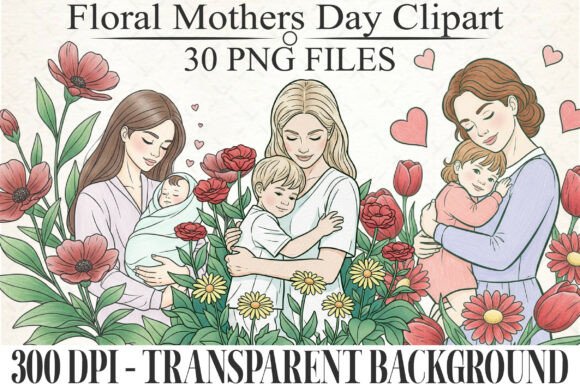 Download Floral Mothers Day Clipart PNG - Floral Collection