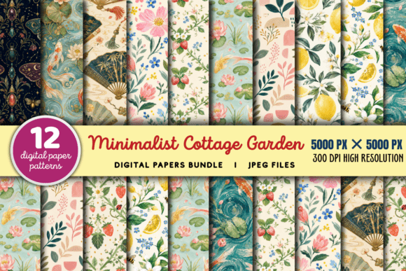 Download Minimalist Cottage Garden Floral Bundle - Floral Collection