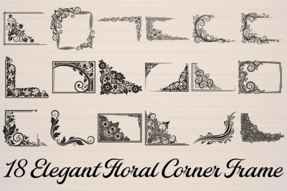 Download Elegant Floral Corner Frame - Premium Resources