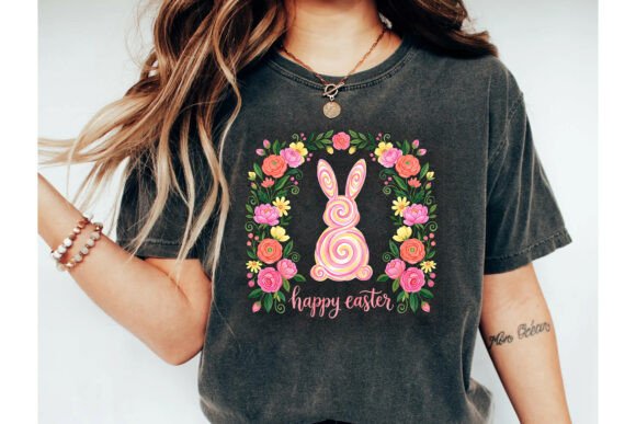 Download Happy Easter Boho Floral Bunny PNG - Floral Collection