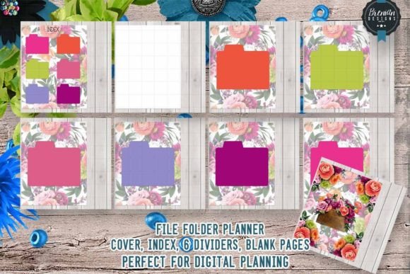 Download Summer Florals File Folder Planner - Floral Collection