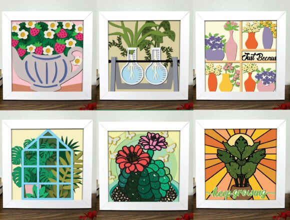 Download Modern Botanical Paper Cut Bundle - Modern botanical Collection