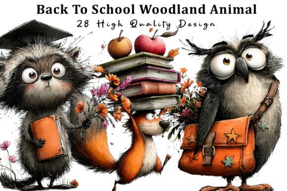 Download Back to School Woodland Animal Clipart - Woodland animal Collection