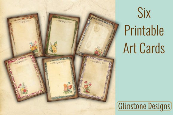 Download Antique Floral Bouquets Art Cards - Floral Collection