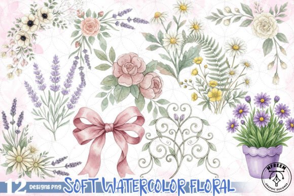 Download Soft Watercolor Floral PNG - Floral Collection