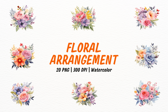 Download Pastel Floral Arrangement Clipart - Floral Collection